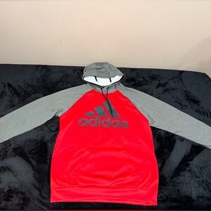 ADIDAS MENS RED AND GRAY SWEATSHIRT SIZE MEDIUM (  NEW CONDITION )